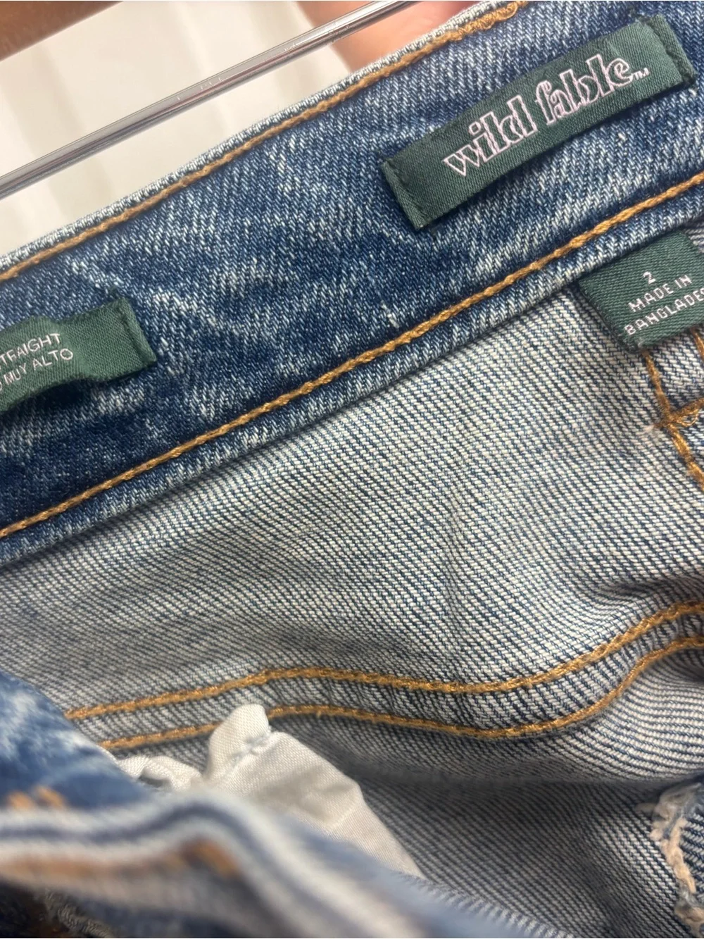 wild fable high rise Light Blue Distressed straight Jeans